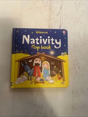 Usborne Nativity Flap Book - Blue & Yellow Children's Board Book